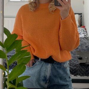 Orange Crew Neck Sweater